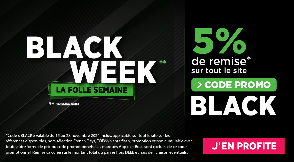 -5% avec le code promo : BLACK